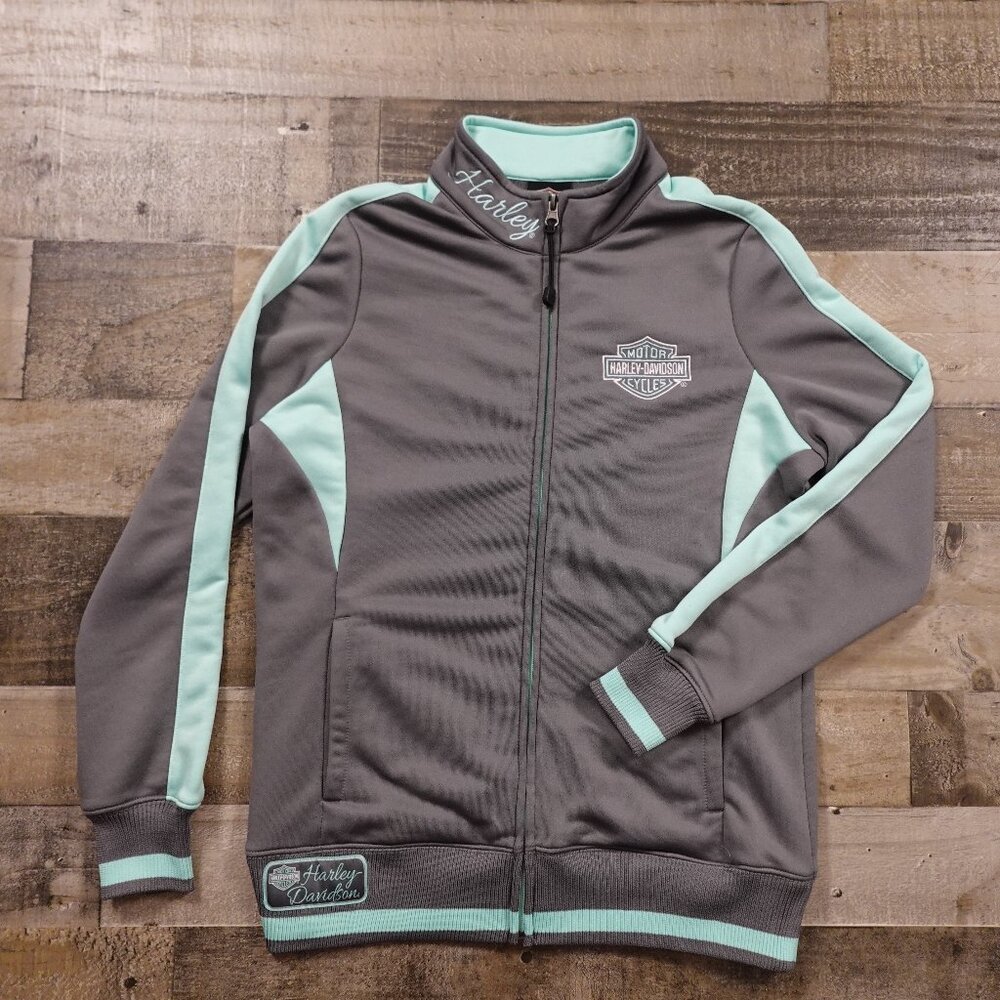 Harley-Davidson Track Jacket – Chicago Edition – Women's Size Small Gray